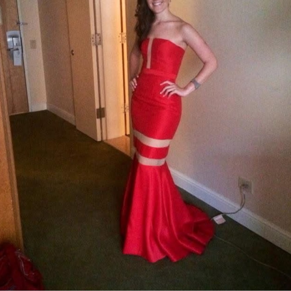 Elegant Red Evening Gown
